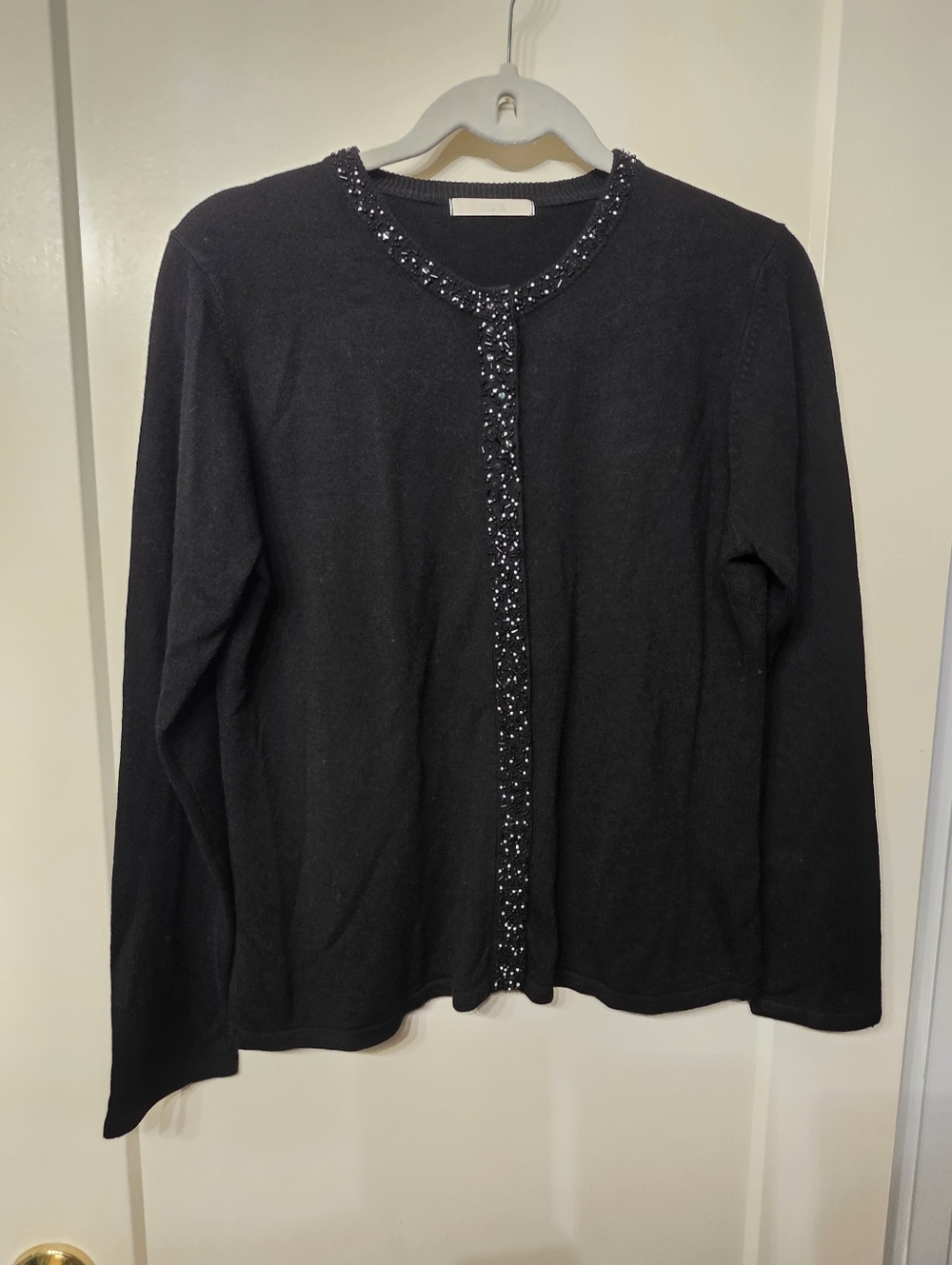 Marks & Spencer Black Embellished Crewneck Sweater